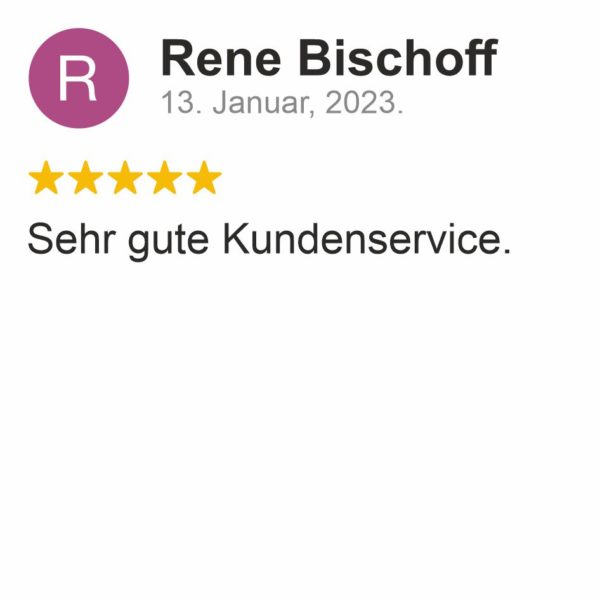 Rene Bischoff : Sehr guter Kundenservice.
