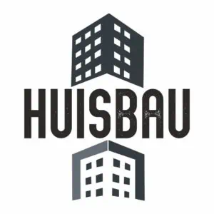 Ein Logo in Betongrauen Farben, dass für eine Firma erstellt worden ist, welche Häuser plant und baut. Das Hochhaus wird von einer eher abgerundeten Schrift durchbrochen die aussieht als wäre sie aus Asphalt oder gestempelt. Der obere Teil des Komplexes ist in dunkelblau-grauer Farbe abgebildet. Die Fenster sieht man in Form von hellen Rechtecken. Unterhalb der Schrift gilt ein ähnliches Prinzip nur umgekehrt. Hier wird die Form des Hauses mit einer Kontur und ausgefüllten Fenstern gezeigt.