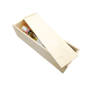 Weinkiste mit Schiebedeckel für 1 Flasche