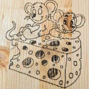 Cartoon Zeichnung mit Mäusen.