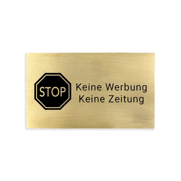 hochwertiges Messingschild mit Gravur - versch. Größen | verschiedene Motive – Bild 8