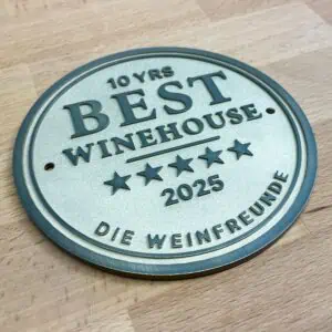 Messingschild rund Sandgestrahlt-min