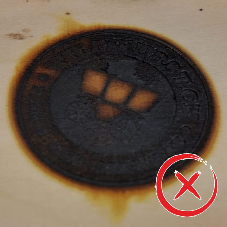 Logo falsch eingebrannt